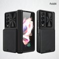 thumbnail image 1 of SaniMore Case for Samsung Galaxy Z Fold 4 7.6" 2022 with Screen Protector + Hinge Protection + Card Slot + Magnetic Car Mount + Sliding Cover Hybird Heaavy Duty Protective PU Leather Shell, Black, 1 of 9