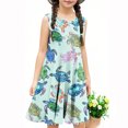 thumbnail image 6 of AUNVITO Girls Sleeveless Tank Dress Round Neck Print Casual Summer Dress, 6 of 6