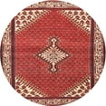 thumbnail image 1 of Ahgly Company Indoor Round Traditional Sunrise Orange Medallion Area Rugs, 3' Round, 1 of 6