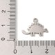 thumbnail image 3 of 20Pcs Jewelry Making Charms 201 Stainless Steel Pendants Non-Tarnish Coherent Light Cut Dinosaur Charm Stainless Steel Color Pendant for Necklace Bracelet Jewelry Making 12.8x17x1mm Hole: 1.6mm, 3 of 3