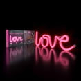 thumbnail image 1 of LOVE Lampe Murale LED Néon - Rose, 1 of 4