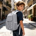 thumbnail image 2 of Fgnfyis Backpack for Kids Breathable Mesh Large Capacity Versatile Travel Gym Children Adults School Backpack Grey, 2 of 3