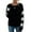 White, variant on Women's Star Pattern Crewneck Sweater Lightweight Long Sleeve Pullover (Army Green, L)