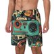 thumbnail image 1 of Fotbe Retro Pop Art Collage Traje de Baño para Hombre – Shorts de Natación de Secado Rápido con Forro y Bolsillos-Large, 1 of 6