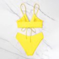 thumbnail image 4 of Siilsaa Women's High Cut String Triangle Bikini Set Swimsuits Sexy Bathing Suits 37 Piece Yellow,XL, 4 of 5