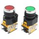 thumbnail image 1 of 2pcs 22mm Mount 10A 380V DPST Red Green Momentary Push Button Switch, 1 of 4