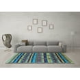 thumbnail image 3 of Ahgly Company Indoor Rectangle Oriental Light Blue Industrial Area Rugs, 6' x 9', 3 of 4