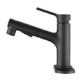 thumbnail image 3 of Bathroom Sink Faucet with Pull Out Sprayer, Single Handle Modern Bathroom Basin Faucet with Pop-up Sink Drain Stopper & Deck Plate,Matte Black, 3 of 6