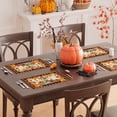 thumbnail image 4 of Fall Cross Pumpkin Maple Leaves Plaid Placemats Set of 4 Table Mats for Party Home Kitchen Dining Thanksgiving Table Decorations 12x18 Inch, 4 of 5