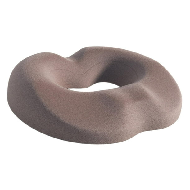 Cojín de asiento en forma de dona, cojín de coxis, cojín de espuma viscoelástica para silla de casa Marrón