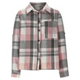 thumbnail image 2 of Sakmal Plaid Shirts for Women Short Sleeve Collared Button Up Shirts Pink Blouses Womens Summer Tops, 2 of 7
