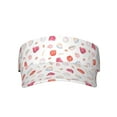 thumbnail image 2 of Kdxio Red Coral And Scallop Seashell Print Sun Visor Hat Golf Visor Adjustable Velcro Outdoor Sports Cap For Men Women, 2 of 7
