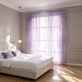 thumbnail image 5 of Light Filtering Window Drapes Leaf Print Sheer Voile Curtain Panel For Living Room Balcony Purple 78 In, 5 of 5