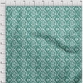 thumbnail image 4 of oneOone Cotton Poplin Teal Green Fabric Asian Ikat Sewing Craft Projects Fabric Prints By Yard 56 Inch Wide, 4 of 4