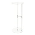 thumbnail image 1 of jifeng Acrylic Side Table 10" Beverage Table End Table for Bedside Bathroom Bedroom B, 1 of 9