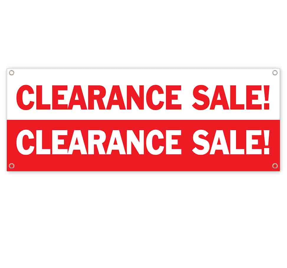 Non-Fabric Clearance Special 13 oz Banner Heavy-Duty Vinyl Single-Sided with Metal Grommets