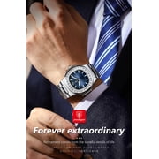 POEDAGAR Luxury Man Quartz Watch Square Watch For Men Waterproof Luminous Date Stainless Steel Mens Watches Sports Clock