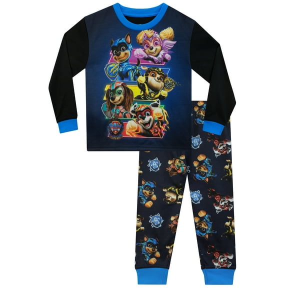 Paw Patrol Boys Long Sleeve Pajamas Black Sizes 2T-8