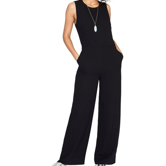 Rachel Roy Womens Tie-Back Jumpsuit, Black, 0