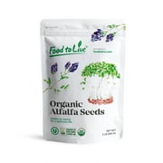Food to Live, Organic Alfalfa Sprouting Seeds, 1 Pound, Non-GMO, Kosher