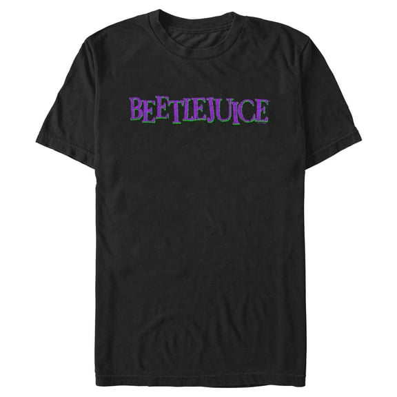 Men's Beetlejuice Classic Purple Logo Graphic T-Shirt
