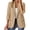 Beige, variant on Women's Solid Color Single Button Blazer with Pockets, 3/4 Sleeve Casual Lightweight Jacket, Office or Daily Summer Wear Beige XXL