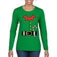 thumbnail image 2 of Wild Bobby Christmas Elf Suit Christmas Sweater | Holiday Women Graphic Long Sleeve Tee, 2 of 5