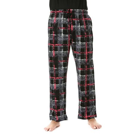 #FollowMe - Silky Fleece Ultra Soft Plaid Pajama Pants (Black ...