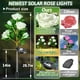 thumbnail image 3 of Luces solares para jardín Anordsem, 10 rosas LED impermeables, paquete de 2, 3 of 8