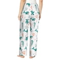 thumbnail image 3 of Naloa Turtles And Seahorses Print Women’s Ultra-Soft Comfy Pajama Lounge Pants with Pockets & Drawstring, 3 of 8