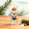 thumbnail image 5 of 2025 New Bear Straw Cup – Cute Bear Glass Mug with Straw, Perfect Gift for Holiday Season Coffee & Hot Chocolate, 5 of 8