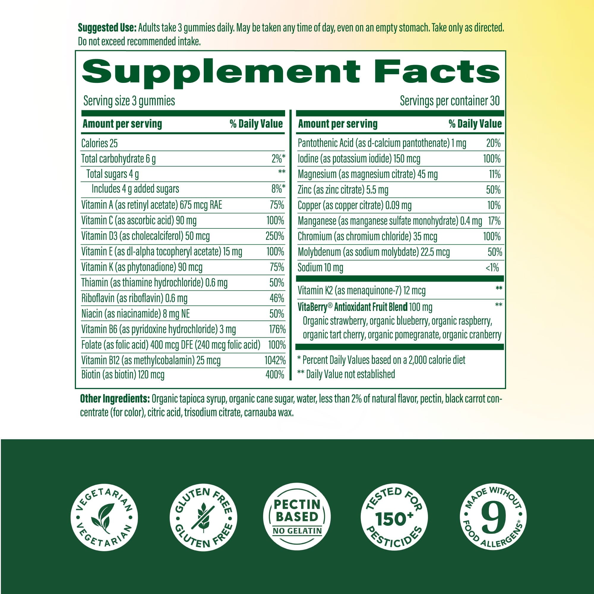 MegaFood Women’s 55+ Whole Body Multivitamin Gummies, Vegetarian, Strawberry, 30 Servings