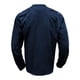 thumbnail image 5 of Ceisia Men's Slim Fit Long Sleeve Stand-Up Collar Slub Linen Shirt with Geometric Embroidery Navy L Gifts, 5 of 7