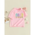 thumbnail image 4 of Aojekbee Girl's Birthday Tops Casual Round Neck Short Sleeve Letter Embroidery T-Shirt Toddler Little Girl Summer Clothes, 4 of 10