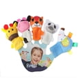 thumbnail image 2 of Dsseng 5PC Kids Cartoon Animal Finger Puppet Soft Velvet Doll Prop Toy Easter Stuffing, 2 of 7