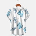 thumbnail image 4 of Nrmvnmi Mens Hawaiian Shirt Short Sleeve Button Down Shirts Tropical Summer Beach Shirts Casual Floral Aloha Shirts Independence Day, 4 of 4
