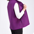 thumbnail image 6 of CUZIBR Women Winter Vest Plus Size Sleeveless Full Zipper Soft Stand Collar Solid Thick Warm Jacket Cozy Lightweight Outdoor Basic Waistcoat Daily Wear,PP2,XXXXXL, 6 of 9
