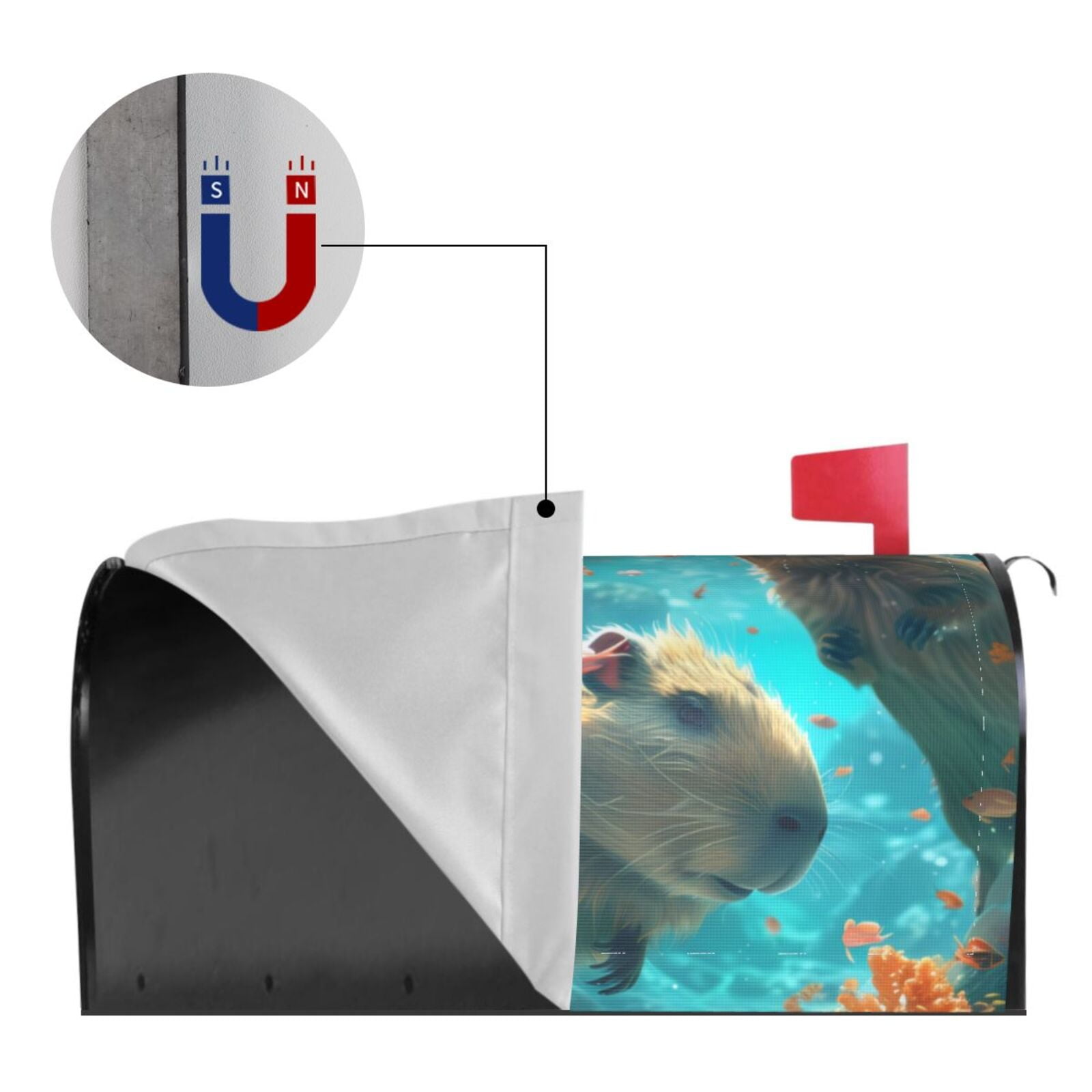 Kdxio Magnetic Mailbox Cover 21x18 in Mailbox Cover Outdoor Decoration Holiday Mailbox Covers for Home Garden Yard-21x18 in