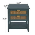 thumbnail image 4 of UBesGoo Night Stands for Bedroom with 2 Drawer, Bedside End Tables with Storage Shelf,Green, 4 of 15