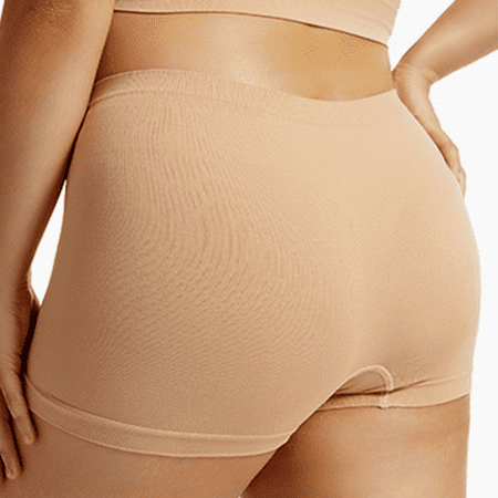 Fulorrnie Underwear for Women Plus Size Boy Shorts Seamless High Waisted Panties Cute Stretchable Elastic Waist Comfort Panty  Beige  XL