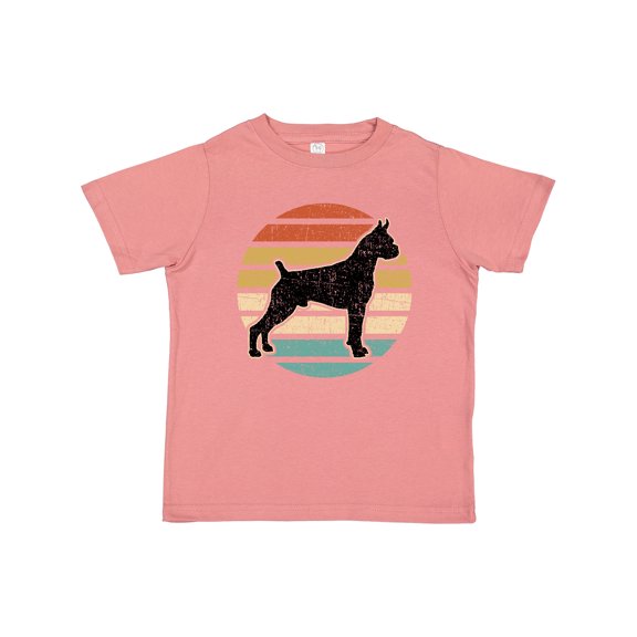 Inktastic Boxer Dog Vintage Silhouette Boys or Girls Toddler T-Shirt