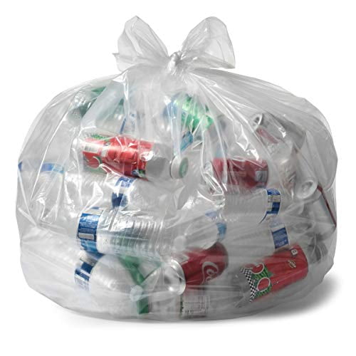 45 Gallon Clear Trash Bags (Huge 100 Pack) 40' x 46' 1.5 MIL