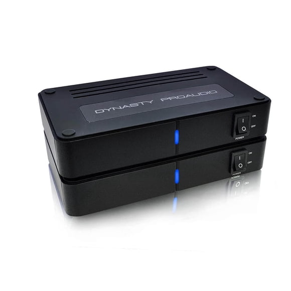 DYNASTY PROAUDIO WSA-5RP Kit de Altavoces Traseros con Sonido Envolvente Inalámbrico con 2 Amplificadores de 50W Incorporado 5.2G / 5.8GHz Banda Dual Seleccionable Total 106 Canales RF Conmutación Aut