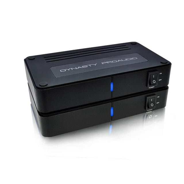 DYNASTY PROAUDIO WSA-5RP Kit de Altavoces Traseros con Sonido Envolvente Inalámbrico con 2 Amplificadores de 50W Incorporado 5.2G / 5.8GHz Banda Dual Seleccionable Total 106 Canales RF Conmutación Aut