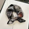 thumbnail image 2 of UJNDER Women's Scarf Silk Small Square Printed for Neck Wrap Black One Size, 2 of 3