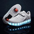 thumbnail image 4 of Ufatansy Chaussures à Roulettes Rechargeables USB Chaussures de Patin à Roulettes Filles LED Espadrilles de Mode Chaussures pour Garçons Roues Jour de Noël Meilleur Cadeau 3.5 Grand Enfant, 4 of 6