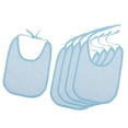 thumbnail image 3 of Baberos Impermeables para Niños perfecl 5 piezas Delantal de Tela Lavable azul 29 * 22 cm, 3 of 8