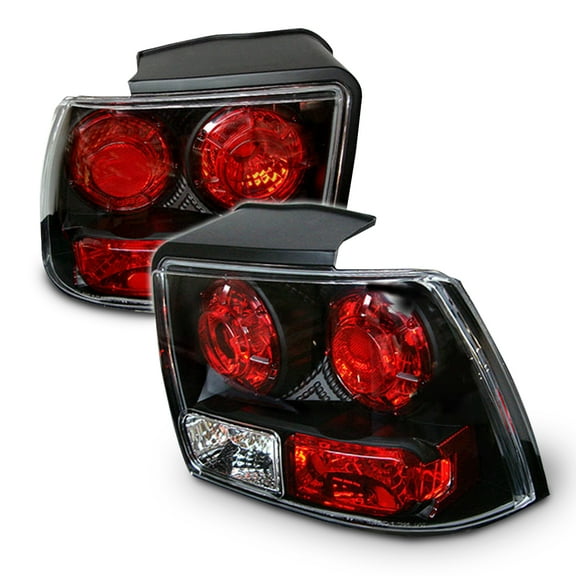 AKKON - For 1999-2004 Ford Mustang Sport Coupe Black Tail Brake Lights Lamp Pair Left Driver Right Passenger