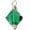 Green, variant on Delight Jewelry Crystal April - Clear Bicone - Large Goldtone Crystal Initial - A - Charm Necklace, 17.5" 2"