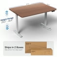 thumbnail image 6 of VIVO Electric 48" x 30" Stand Up Desk, Dark Walnut Table Top, Gray Frame, 6 of 8